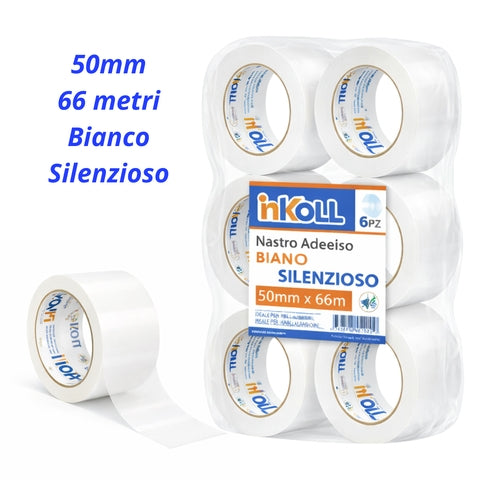 50x66 white adhesive packing tape 48 mic Inkoll