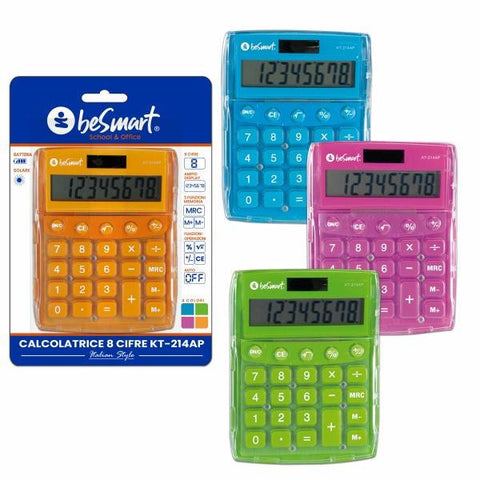 Calcolatrice trasparente big 4 colori assortiti Be Smart