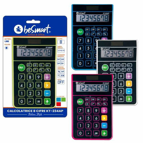 Calcolatrice hybrid power big 4 colori assortiti Be Smart