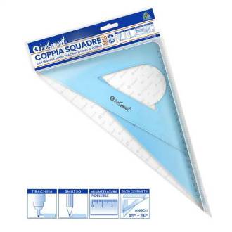 COPPIA SQUADRE 20 - 28CM 45° - 60° BE SMART - BeSmart School & Office