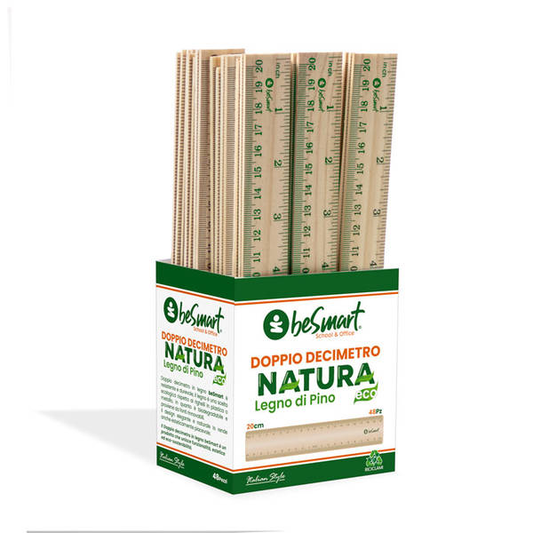 Doppiodecimetro in legno in drum da 48 pezzi Be Smart