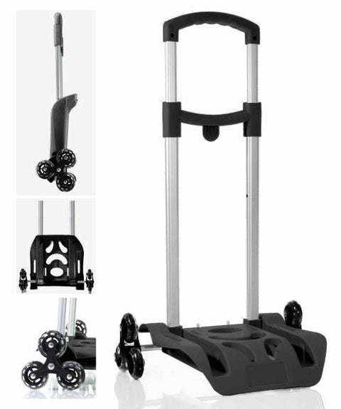 Be Smart black three-wheel backpack trolley