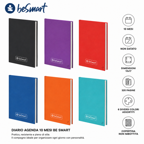 10-Month Be Smart Undated Planner 13x17 cm – 320 Pages