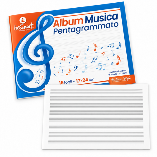 Album musica 17x24 16 fogli Be Smart