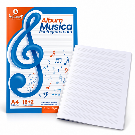 Album musica A4 16 fogli Be Smart