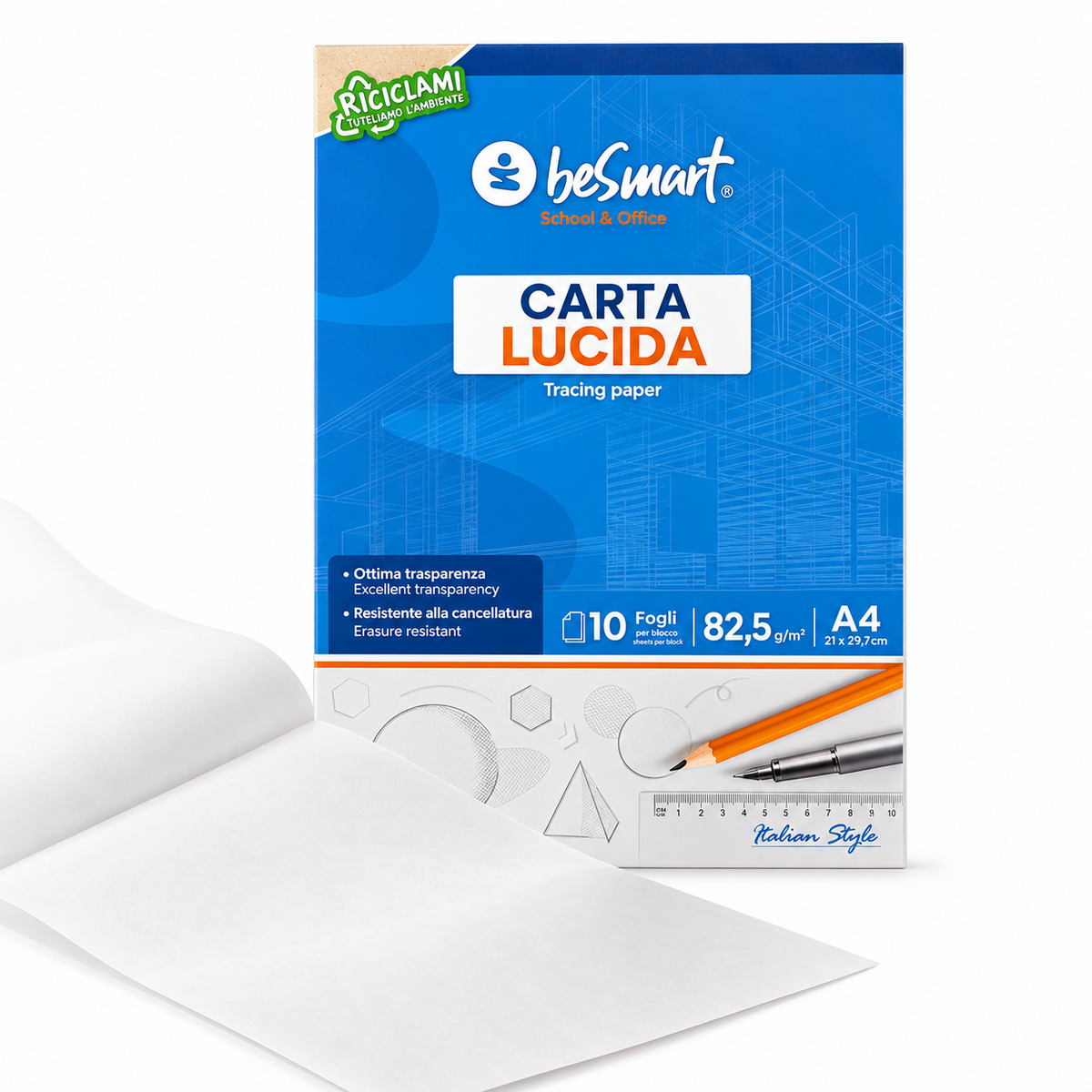 Glossy card block 21x29.7 10 sheets Be Smart