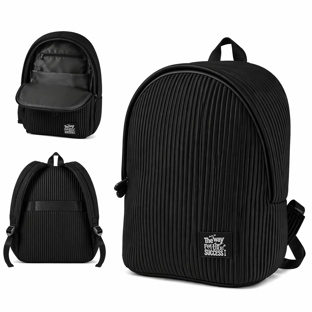 Zaino Fusion 1 Scomparto Nero-Grigio BeSmart 41x30x16 cm | Zaino scuola pratico per cartolerie e forniture