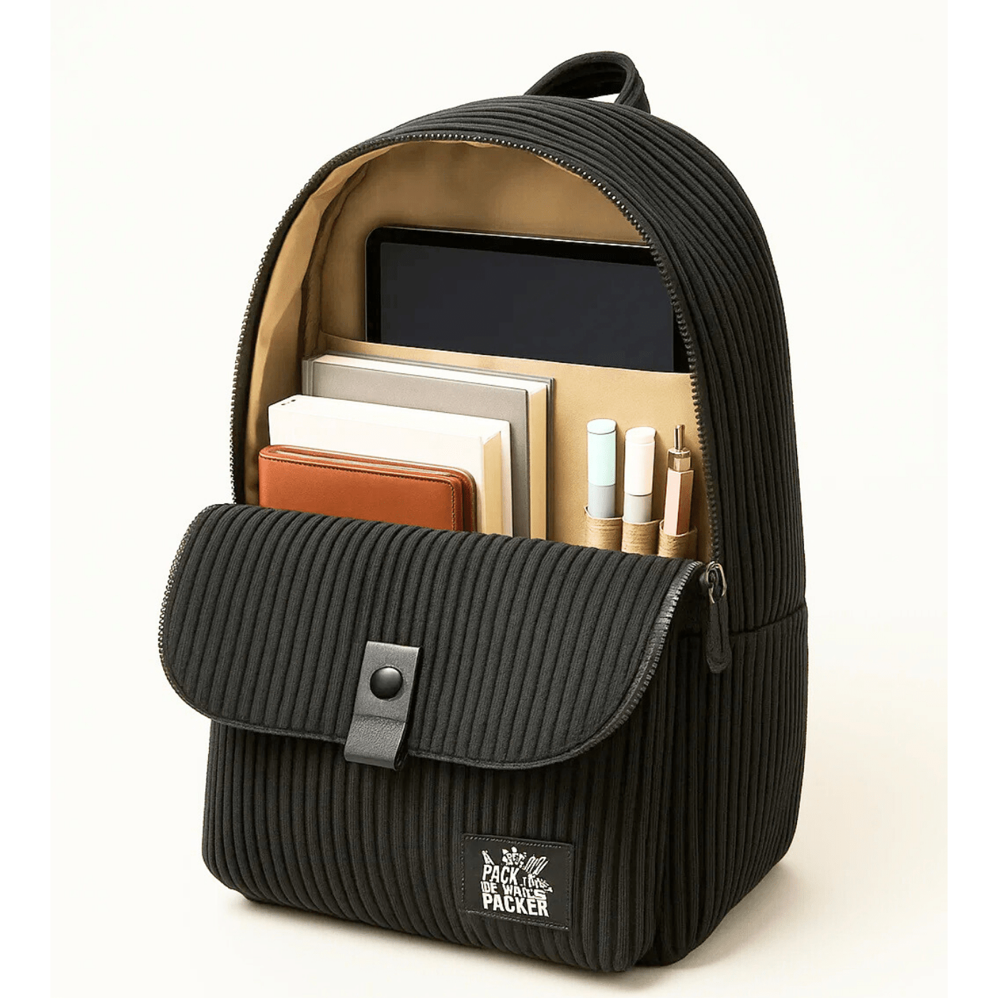 ZAINO FUSION 2 SCOMPARTI NERO - GRIGIO 41*30*20 BE SMART - BeSmart School & Office