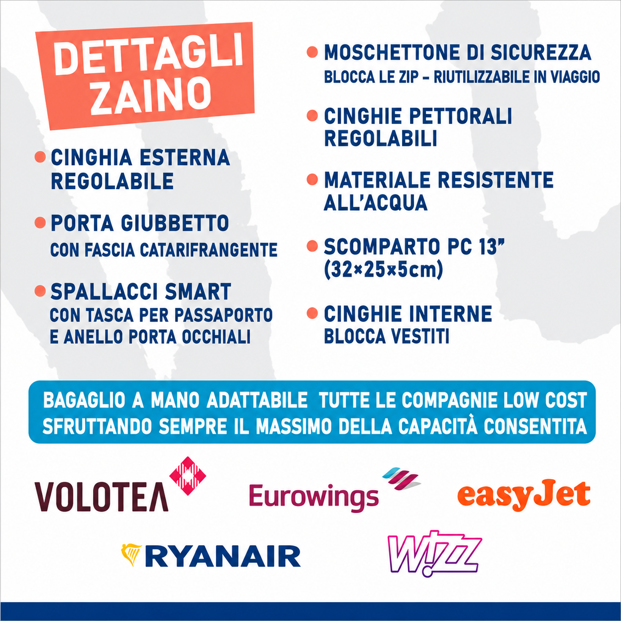 Zaino fly smart terra (30x20x40 cm) Be Smart