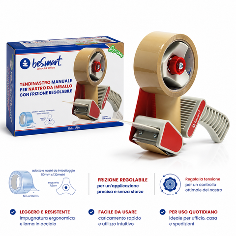 Packing tape dispenser up to 50mmx132m Ø Be Smart