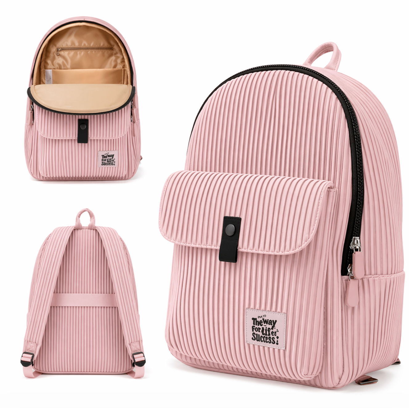 Zaino Fusion 2 Scomparti Glicine BeSmart 41x30x21 cm | Zaino scuola capiente per cartolerie e forniture