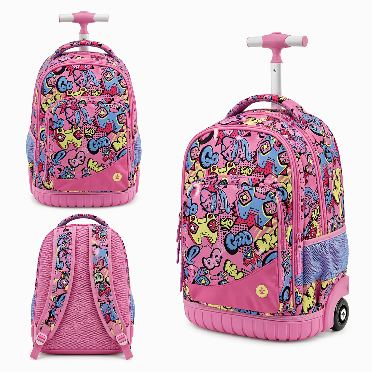 Zaino Trolley Premium WOW BeSmart 45x33x20 cm | Zaino scuola con ruote per cartolerie