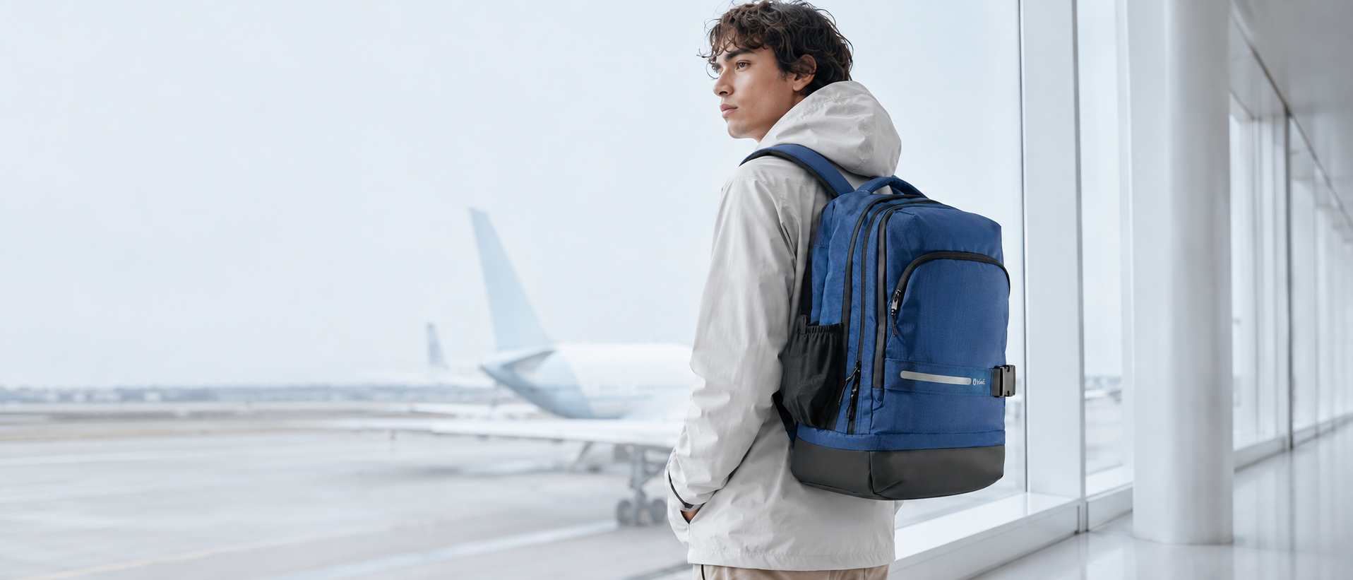 Zaino Fly Smart indossato in aeroporto